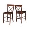 International Concepts X-Back Counter Height Stool, 24" Seat Height, Espresso S581-6132 - alternate 2